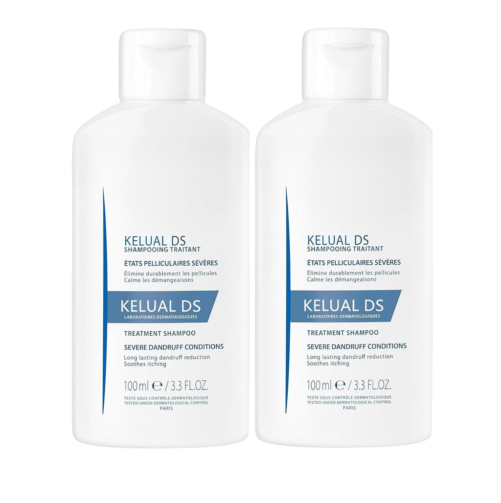 KELUAL DS Anti-Dandruff Shampoo – Dual-Action Treatment for Severe Dandruff (3.3 Fl Oz, 2 Pack)