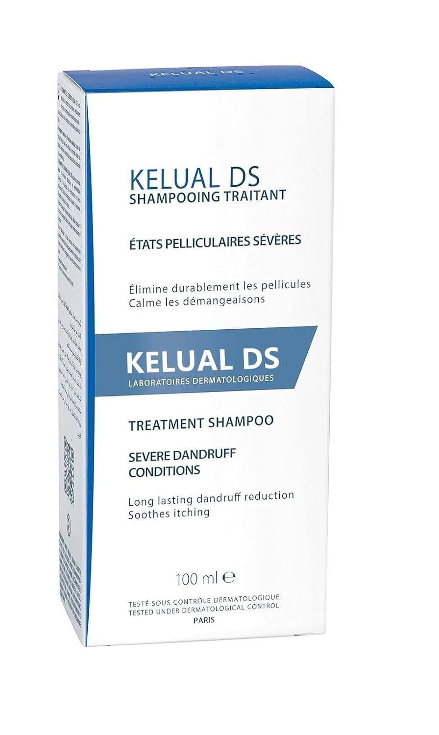 KELUAL DS Anti-Dandruff Shampoo – Dual-Action Treatment for Severe Dandruff (3.3 Fl Oz, 2 Pack)
