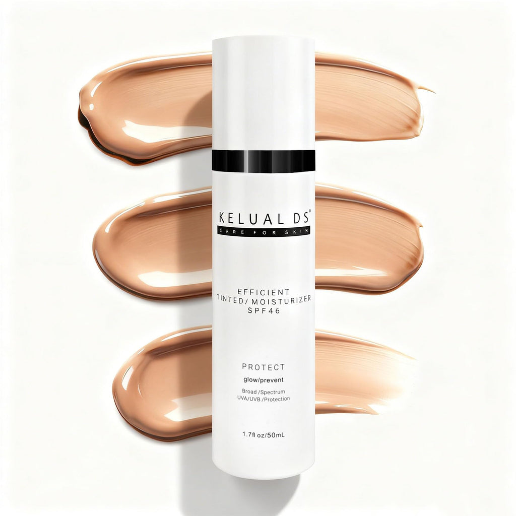 KELUAL DS Anti-Aging Tinted Moisturizer SPF 46 | Sheer Hydrating Sunscreen & Tint