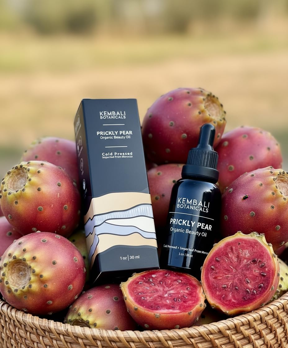 KEMBALI BOTANICALS Prickly Pear Seed Oil – Organic, 100% Pure, Cold-Pressed from Morocco