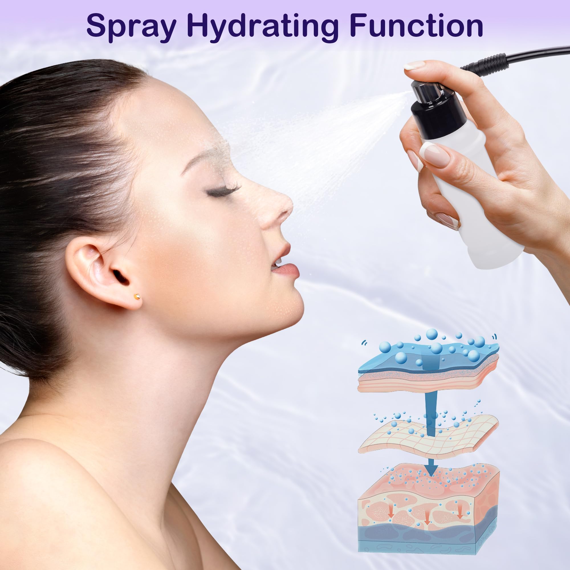 Kendal 3-in-1 Microdermabrasion Machine – Diamond Dermabrasion, Vacuum Blackhead Removal & Spray Moisturisation