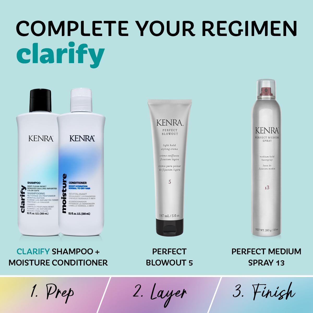 Kenra Clarify Shampoo | Deep Cleansing, Color-Safe, 2-Pack (33.8 fl oz)
