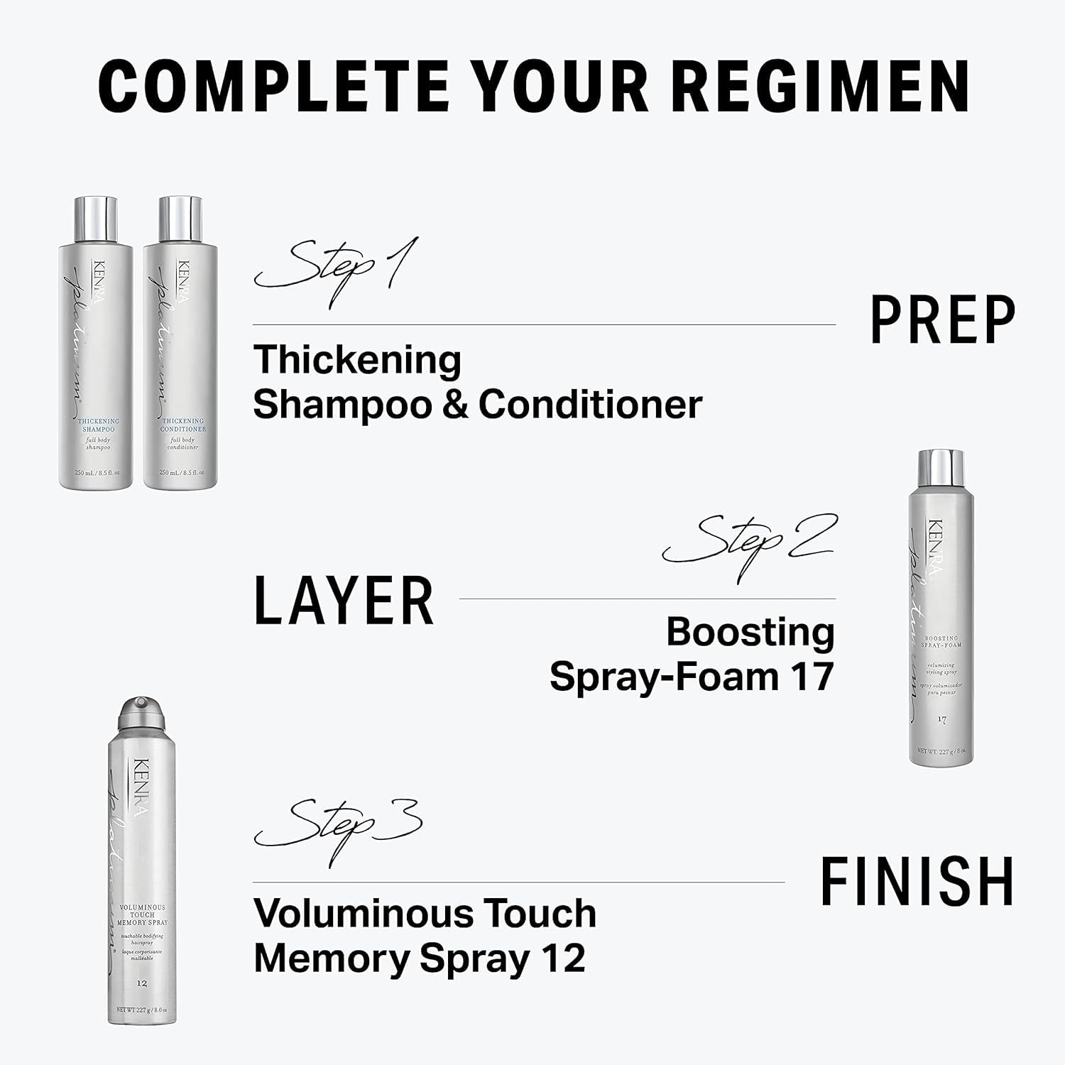 Kenra Platinum Boosting Spray-Foam 17 | Volumizing Styling Spray | 2-Pack, 8 oz