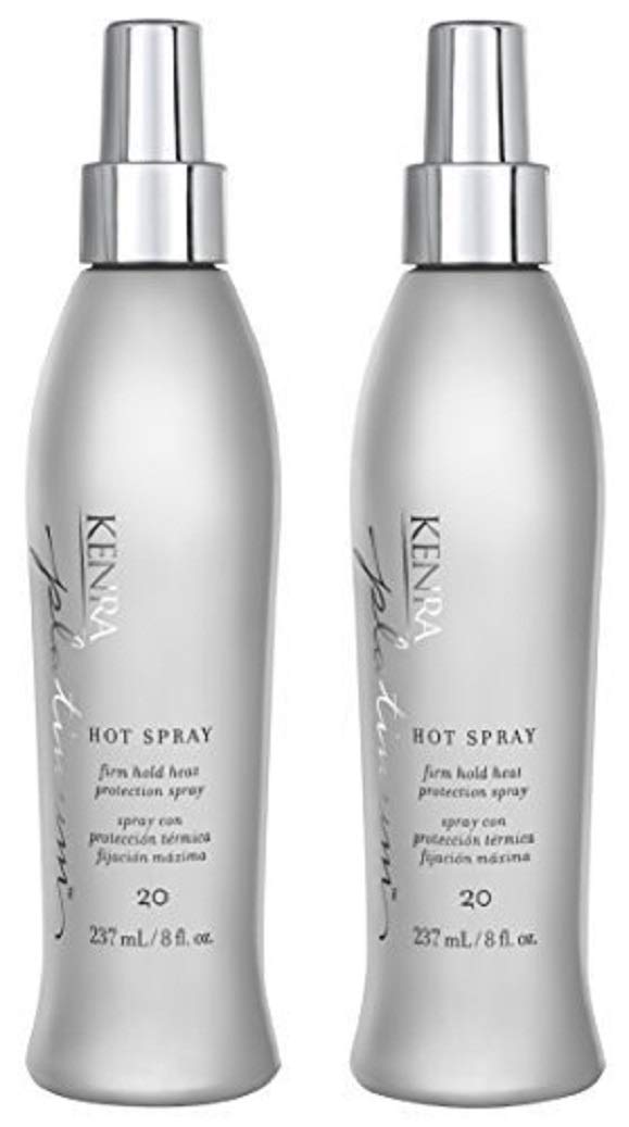 Kenra Platinum Hot Spray 20 – Heat Protection Styler, Long-Lasting Hold, Shine | 2 x 8 oz