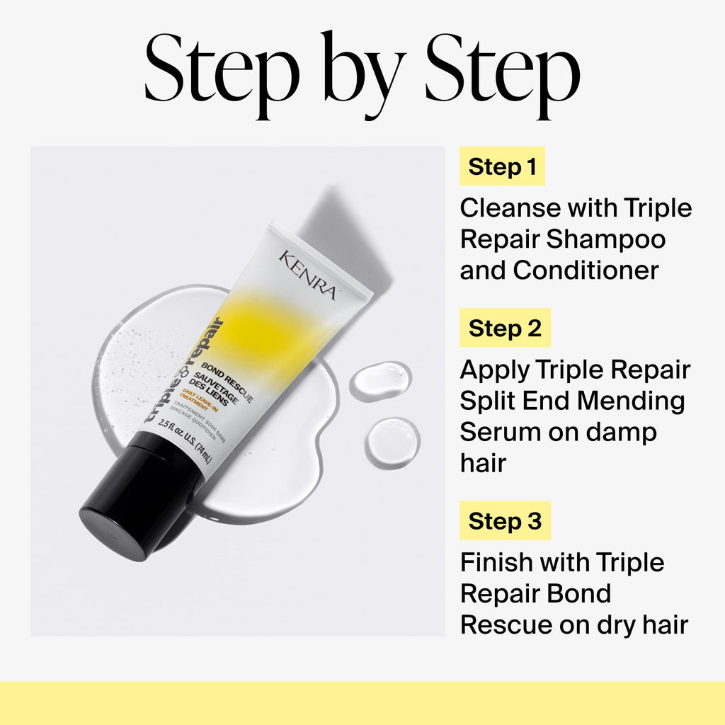 Kenra Professional Triple Repair Bond Rescue | Daily Leave-In Treatment, 2.5 oz | 2-Pack