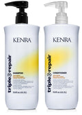 Kenra Triple Repair Shampoo & Conditioner Set — Bond Builder for Damaged Hair, 33.8 oz