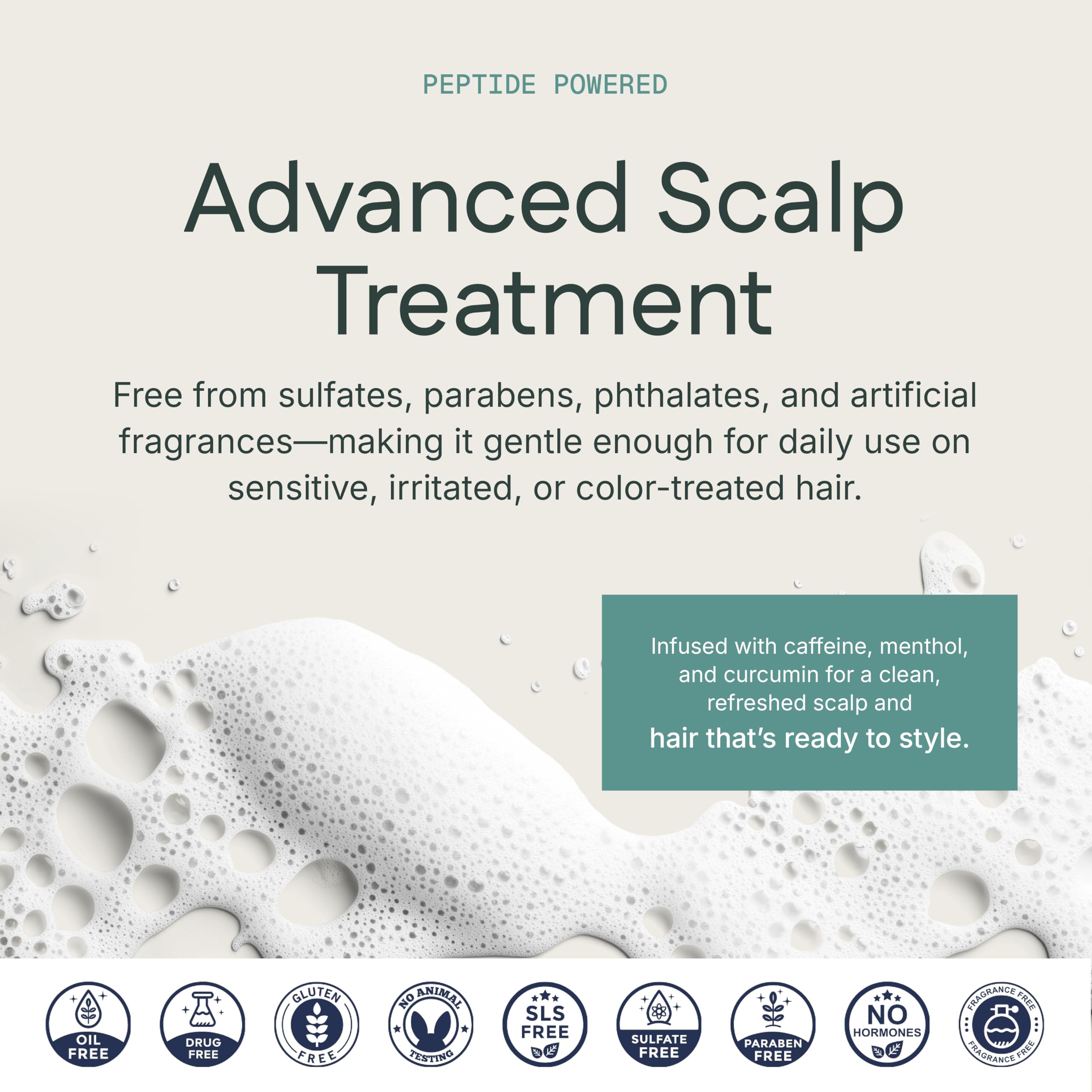 KeraFactor 2-in-1 Scalp Stimulating Shampoo & Conditioner – Drug-Free, Sulfate-Free, Growth Factor Formula