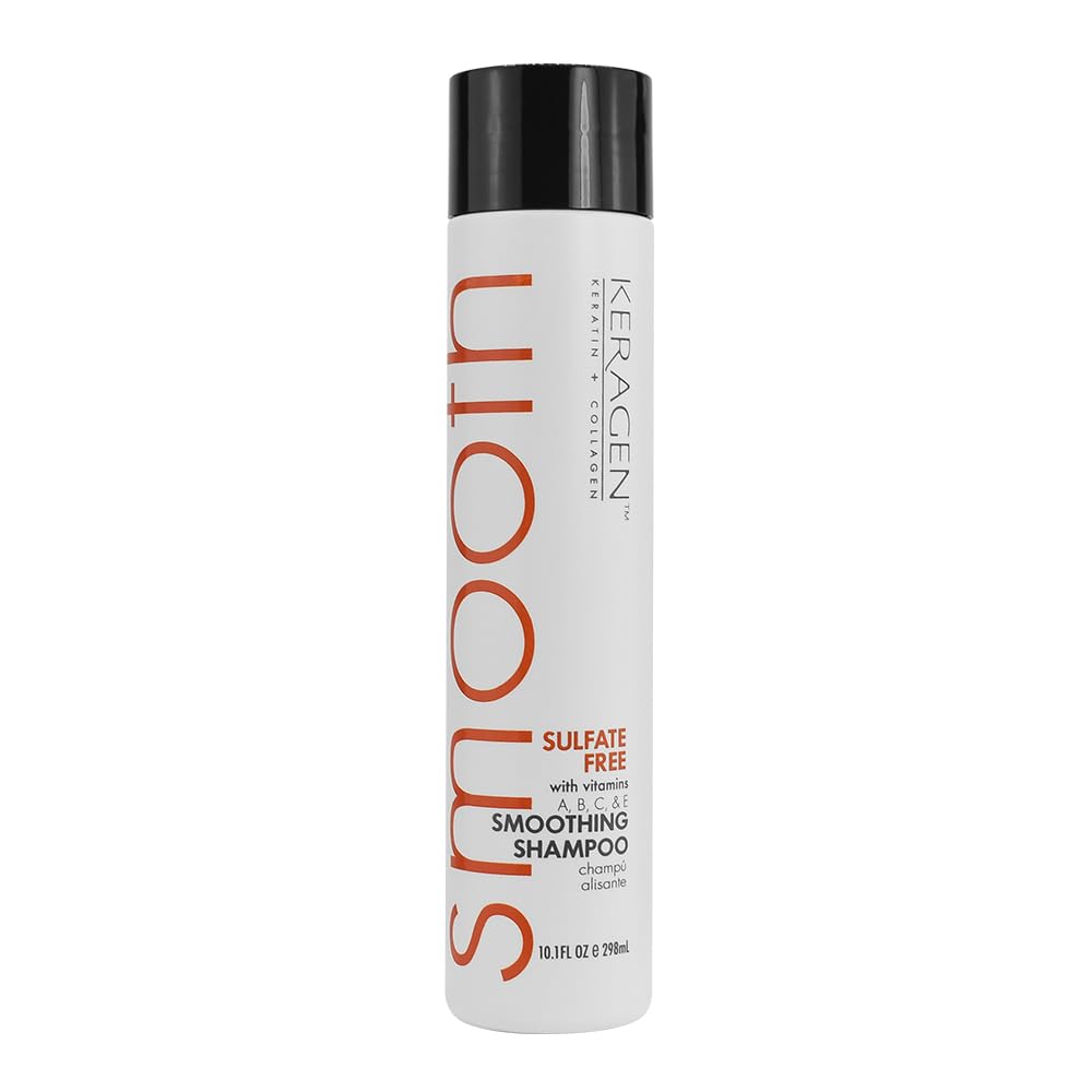 KERAGEN Smoothing Shampoo – Keratin & Collagen, Sulfate Free, Color Safe