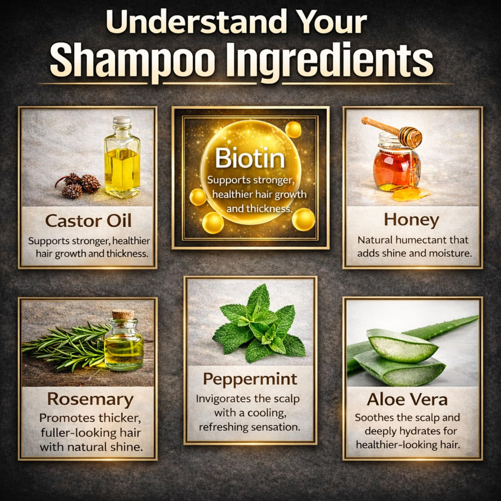 KERAMAXX Biotin + Honey Thickening Shampoo for Men – Sulfate & Paraben Free