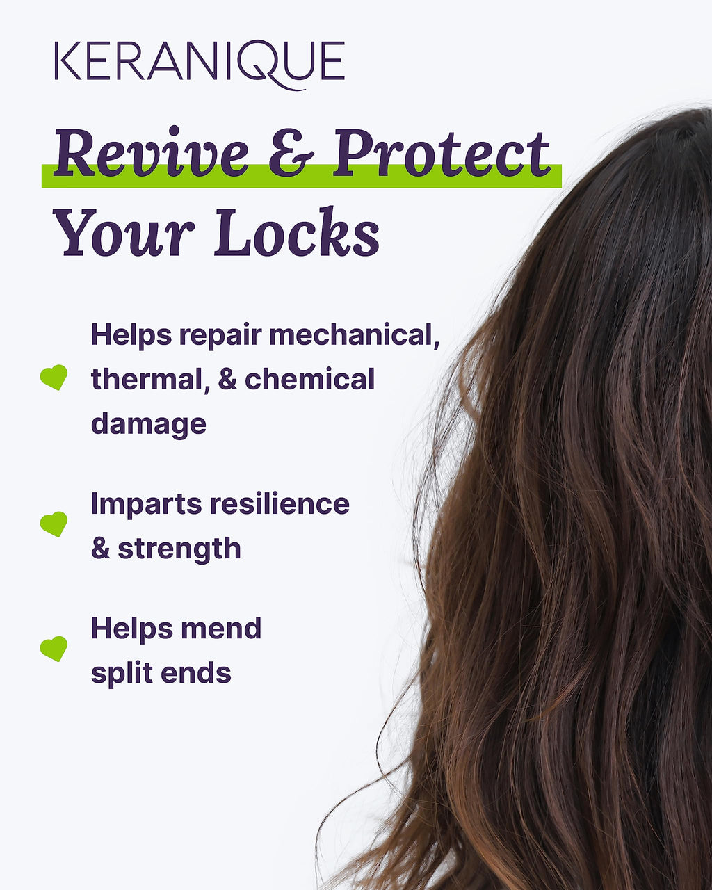 Keranique Shampoo & Conditioner for Damaged Hair – Anti-Breakage Deep Repair Set for Thinning & Color-Treated Hair