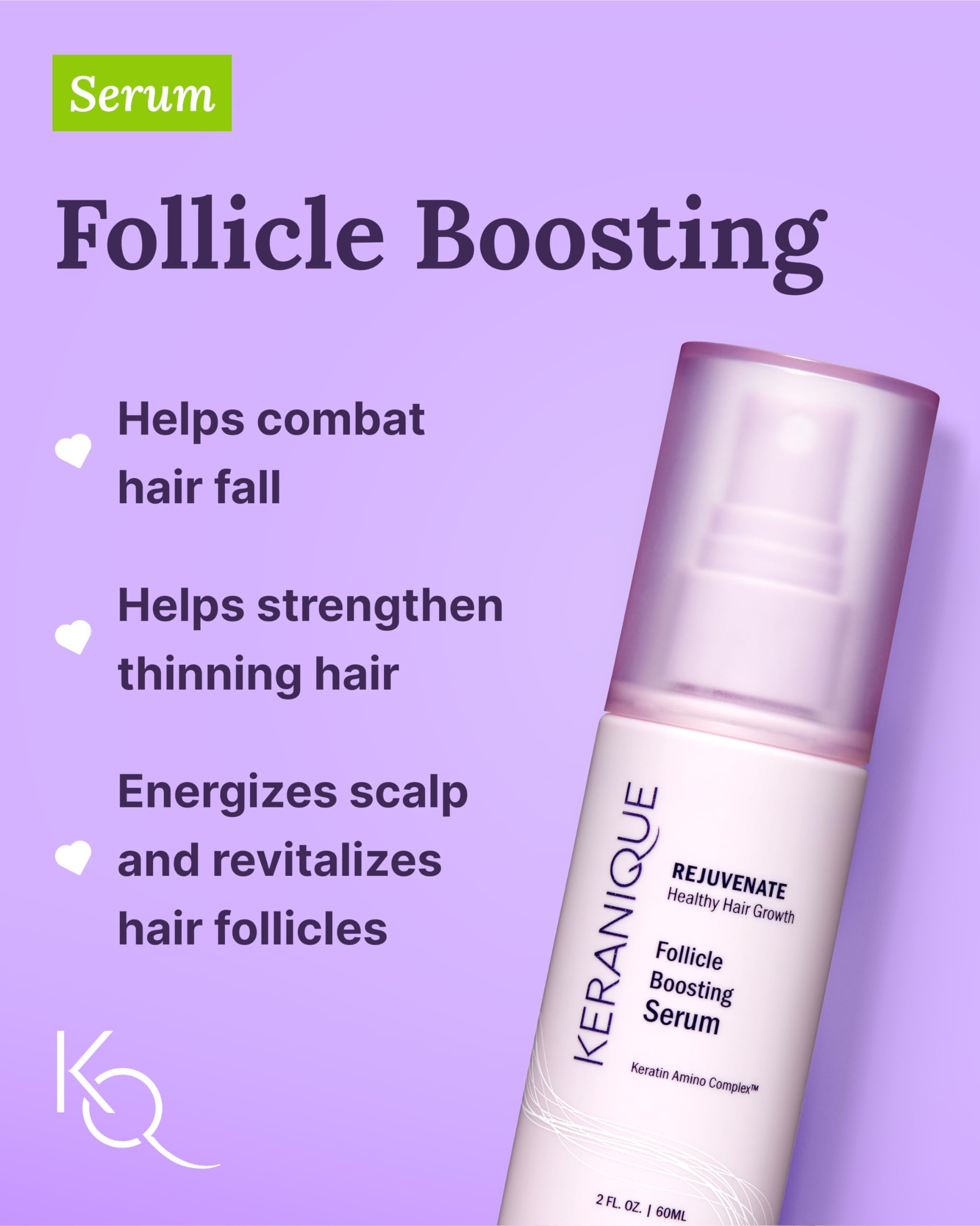 Keranique Damage Control Set for Thinning Hair – Shampoo, Conditioner, Follicle Booster Serum & Lift & Repair Spray