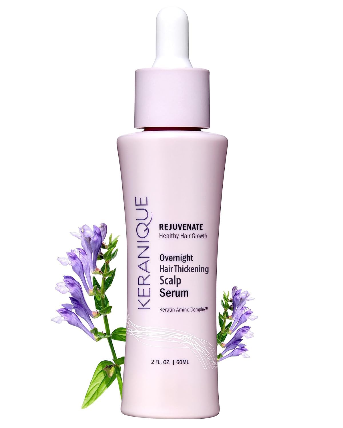 Keranique Overnight Hair Serum - Nighttime Nourishment for Thinning Hair - 2 oz
