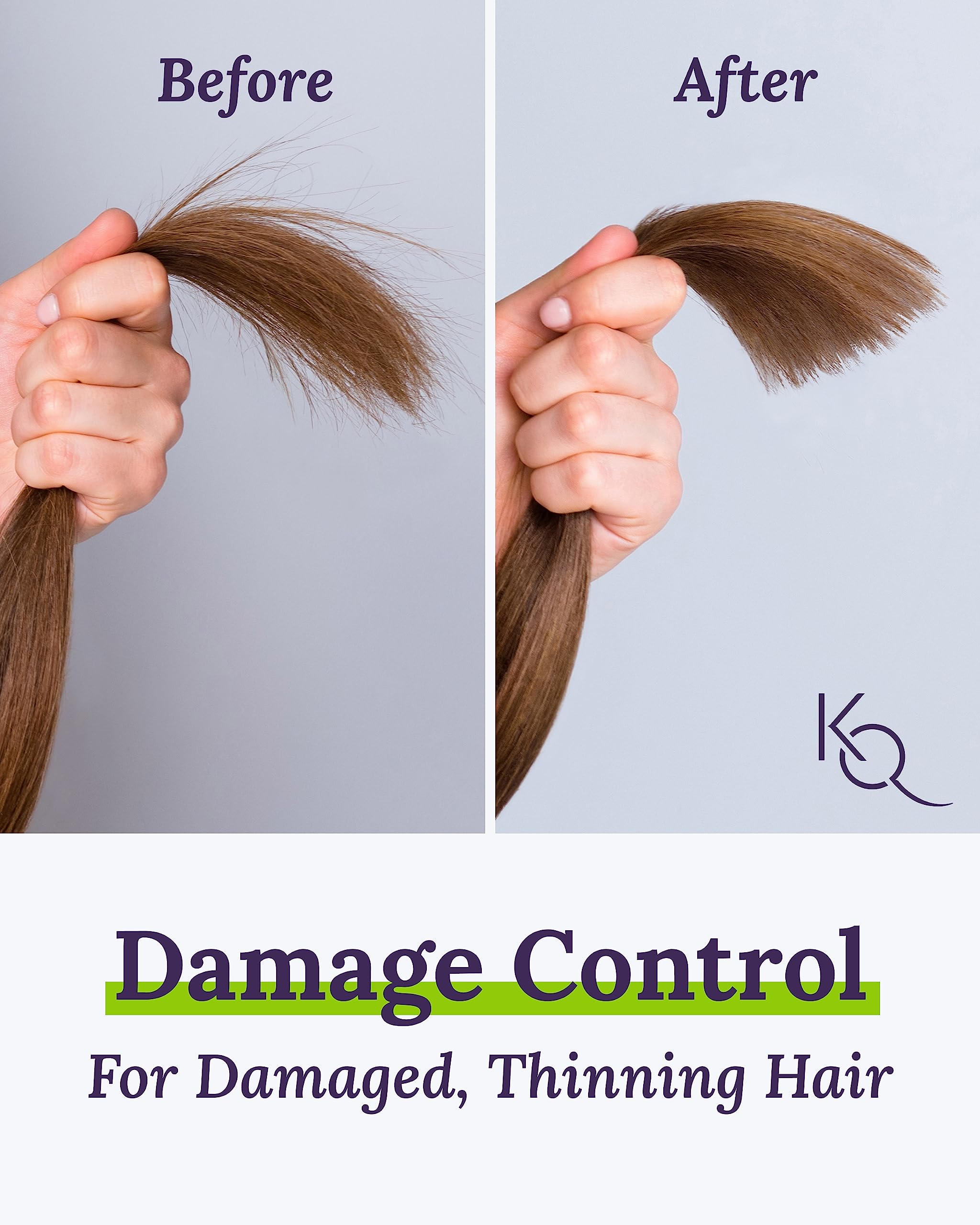 Keranique Shampoo for Dry, Damaged Hair – Keratin-Infused, Sulfate-Free Deep Repair