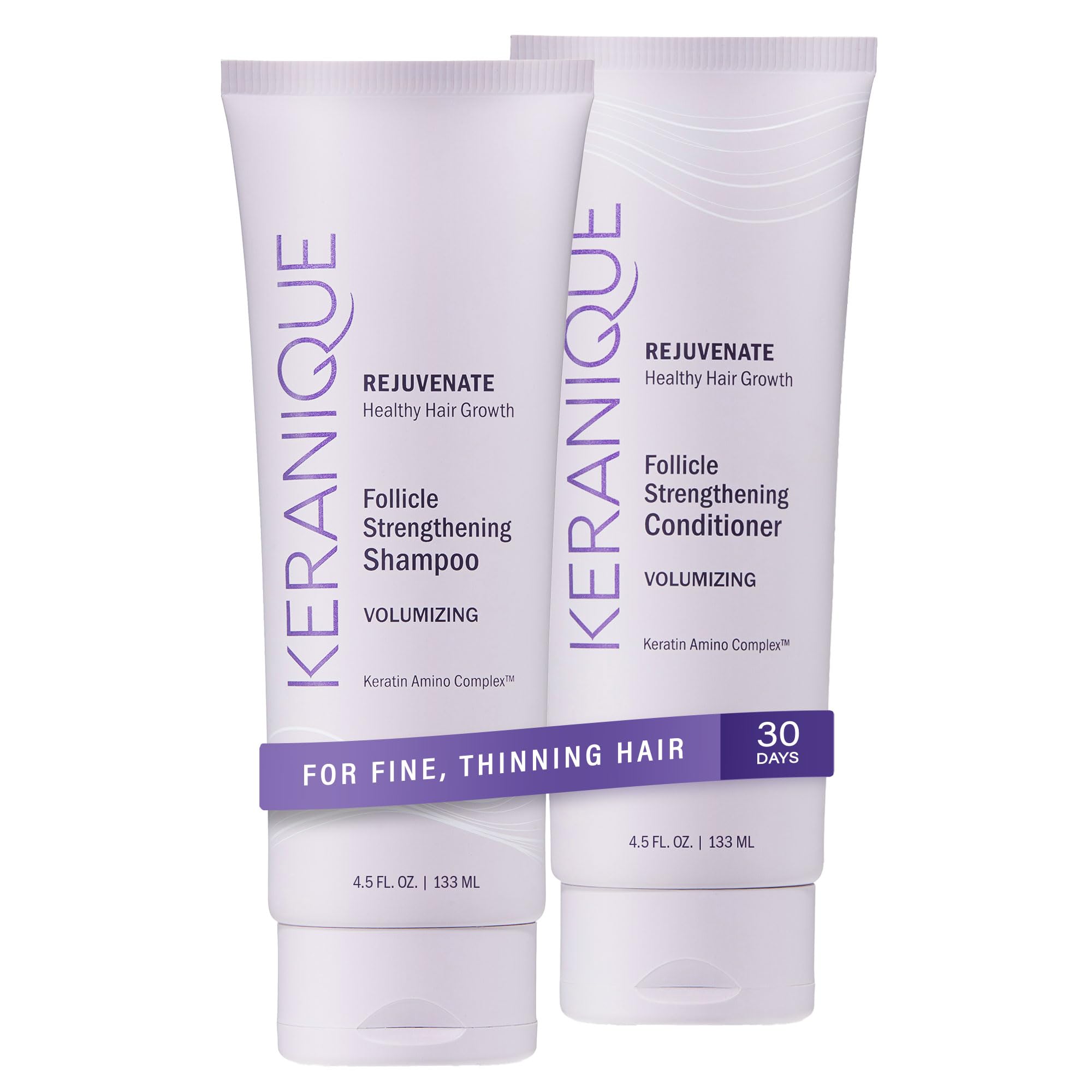 Keranique Volumizing Shampoo & Conditioner for Fine, Thinning Hair