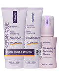 Keranique Volume Boost & Style Travel Kit – Anti-Frizz & Heat Protection for Thinning Hair