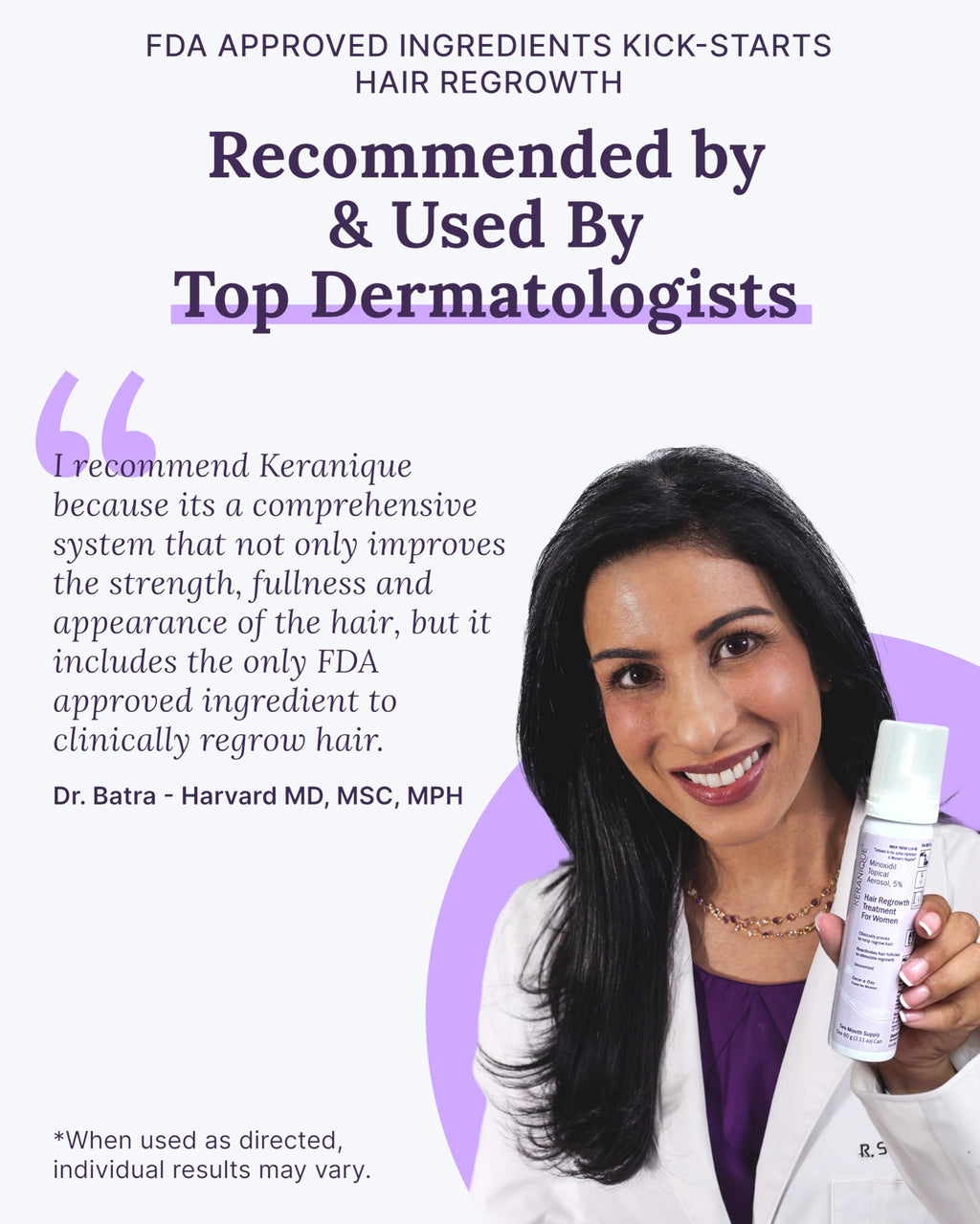 Keranique 5% Minoxidil Foam for Women – Hair Regrowth & Scalp Nourishment (2 Month Supply)