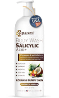 KERAPIL Exfoliating Body Wash with Salicylic Acid – Gentle, Dual-Action Exfoliation