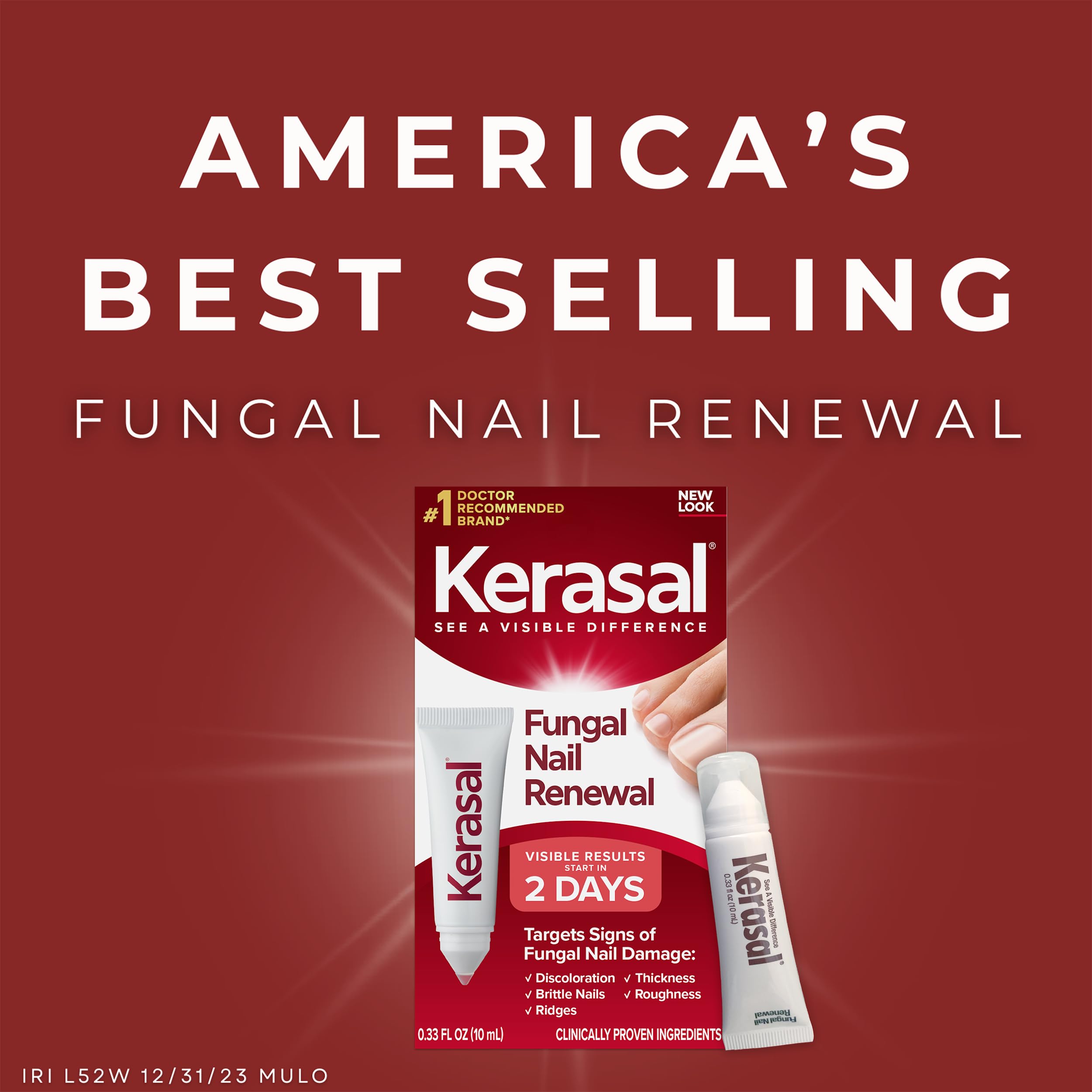 Kerasal Nail Fungus Extra Strength – Twin Pack Restorative Nail Repair (0.33 fl oz each)