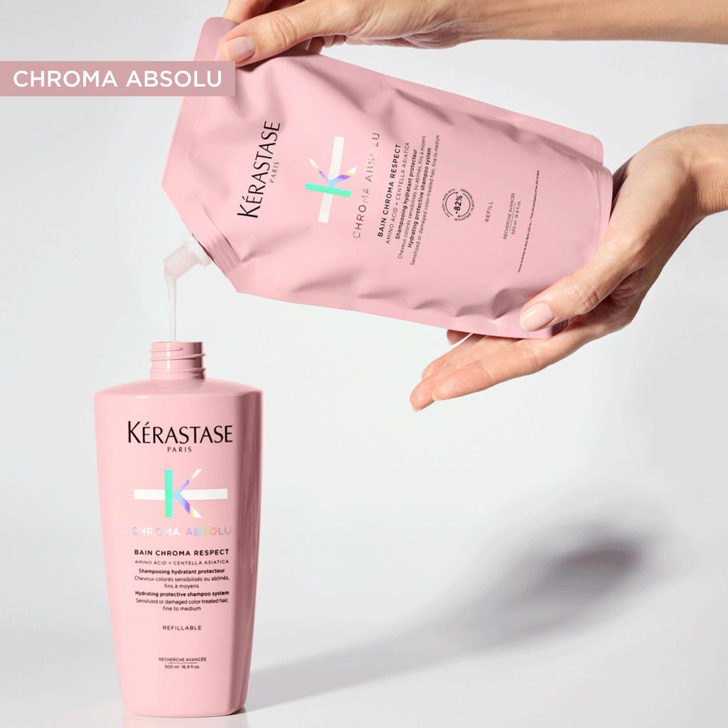 Kerastase Chroma Absolute Chroma Respect Shampoo – Hydration + Color Care for Fine to Medium Hair (16.9 fl oz)