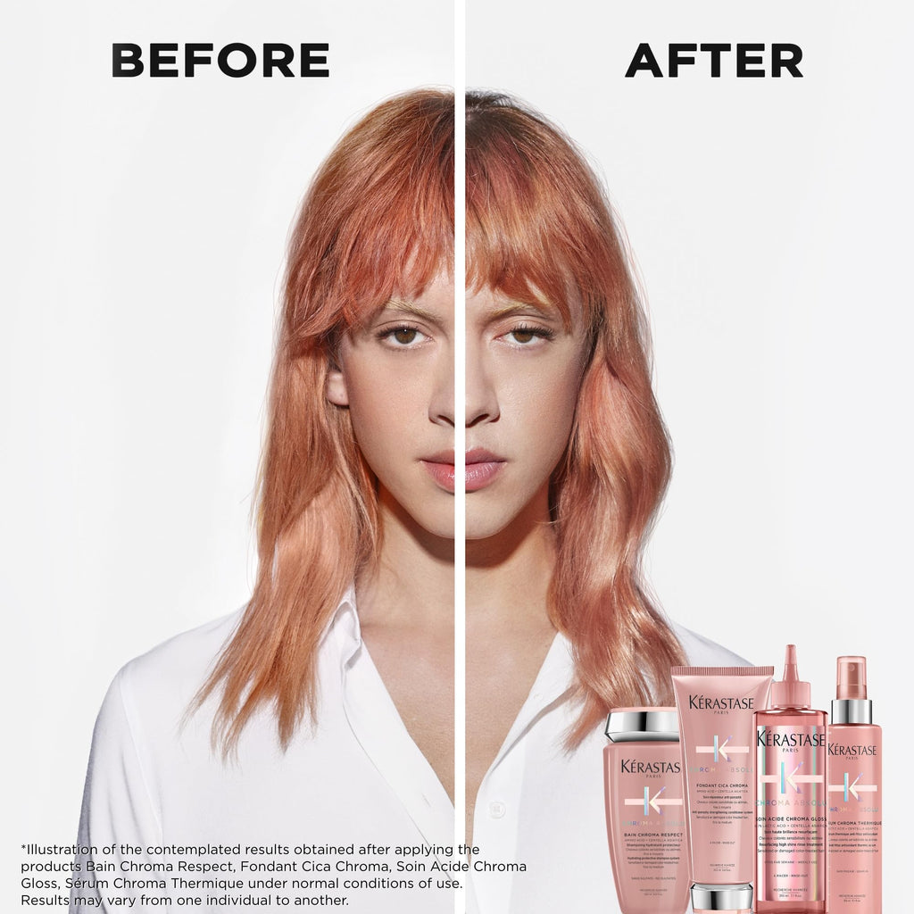 Kérastase Chroma Absolu Chroma Respect Shampoo Riche — For Sensitized or Damaged Color-Treated Hair, Lactic Acid, 16.9 Fl Oz