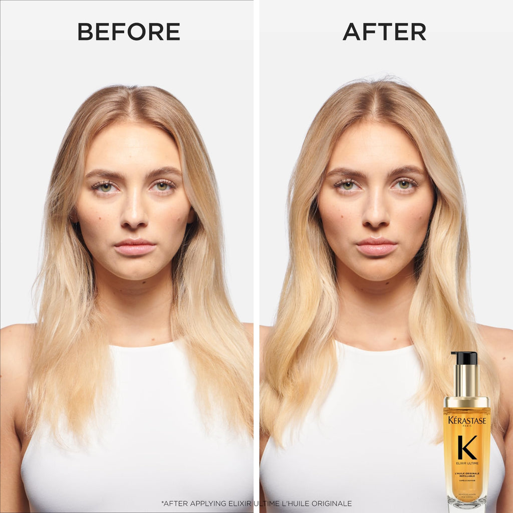 KERASTASE Elixir Ultime Refillable Hair Oil – Hydrates, Smoothes Frizz & Adds Shine (Travel Size 1.01 Fl Oz)