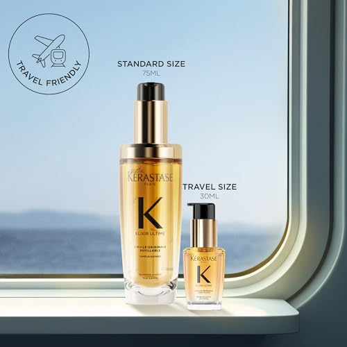 KERASTASE Elixir Ultime Refillable Hair Oil – Hydrates, Smoothes Frizz & Adds Shine (Travel Size 1.01 Fl Oz)