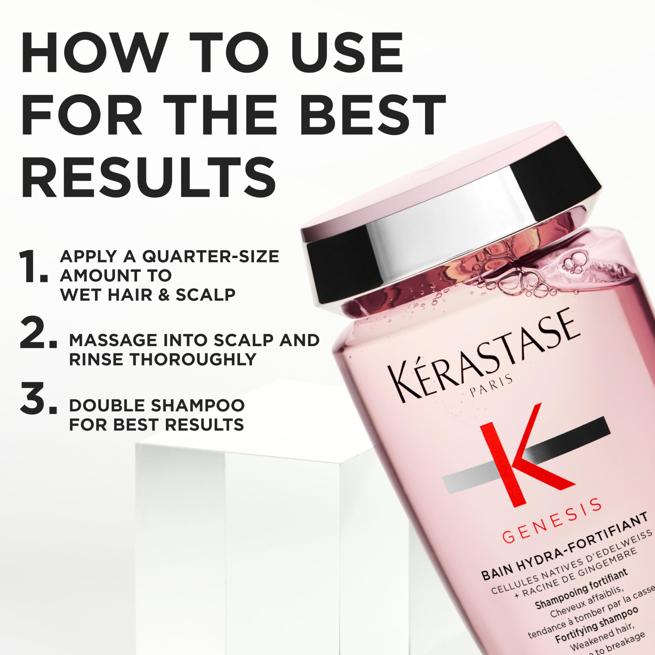 Kerastase Genesis Strengthening Fondant Renforcateur Conditioner – For Weak or Damaged Hair (2.5 Fl Oz)