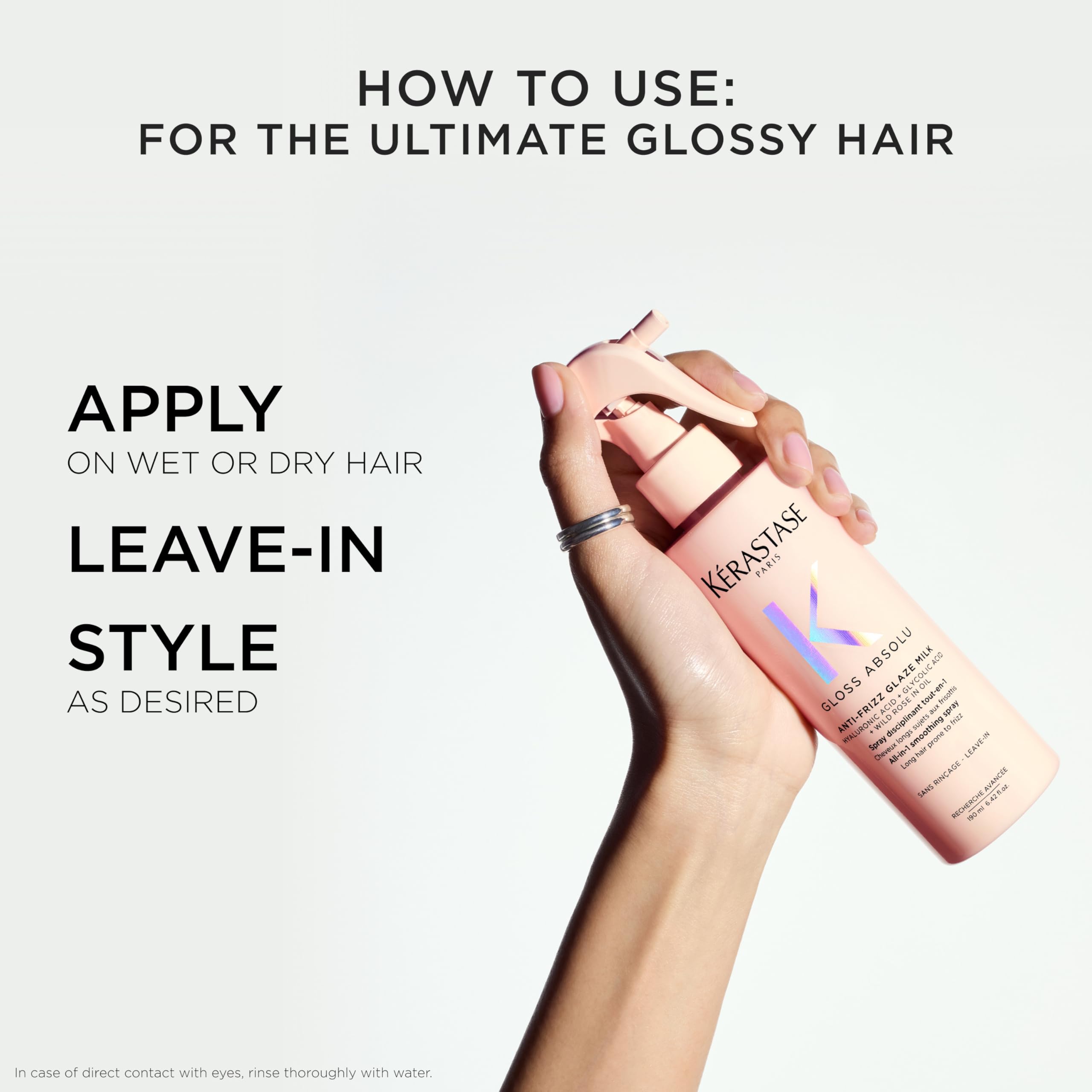 Kerastase Gloss Absolu Anti-Frizz Glaze Milk – Detangles, Hydrates & Smooths Long Hair (1.52 oz)