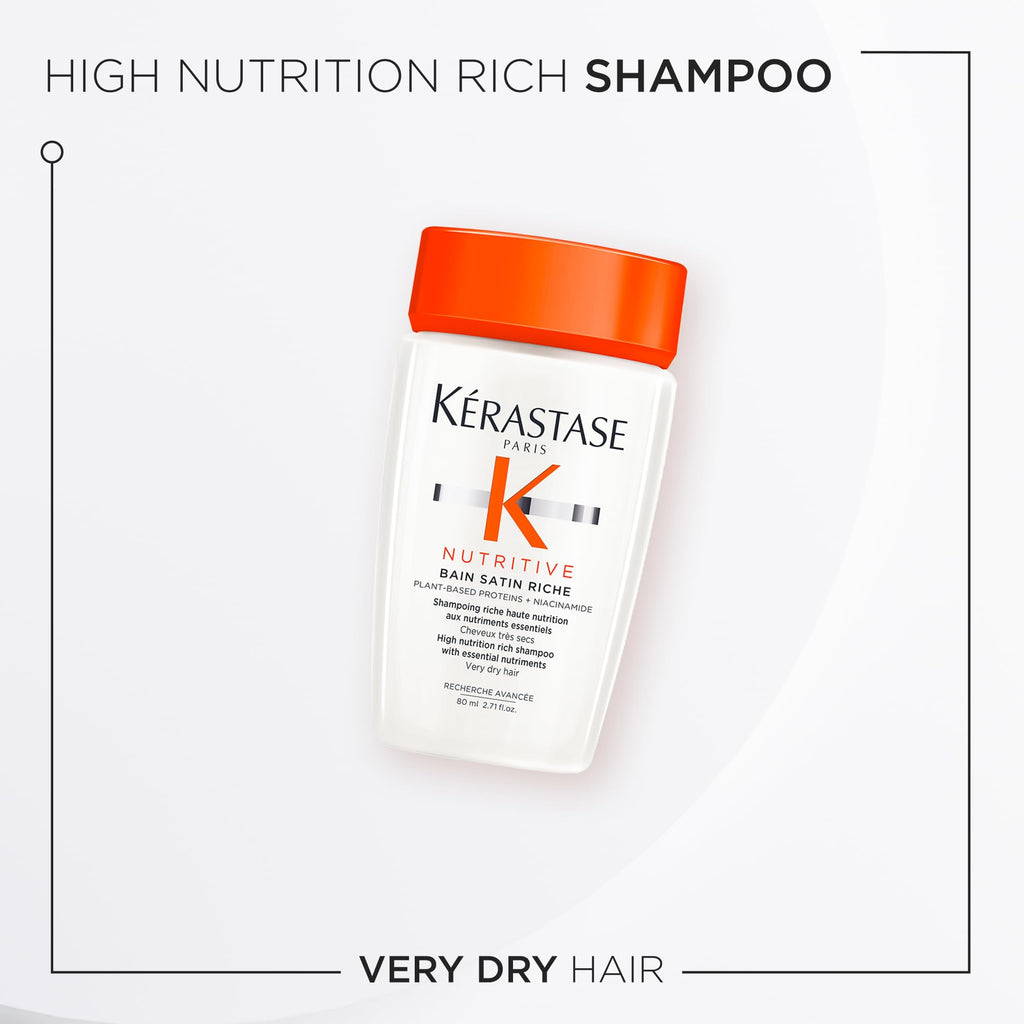 KÉRASTASE Nutritive Bain Satin Riche Shampoo – Travel Size Hydration for Dry Hair