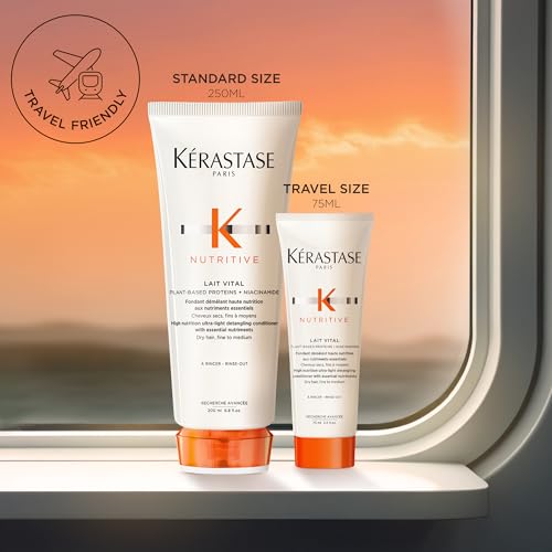Kerastase Nutritive Lait Vital Hydrating Conditioner | For Fine to Medium Dry Hair | Travel Size 2.5 Fl Oz