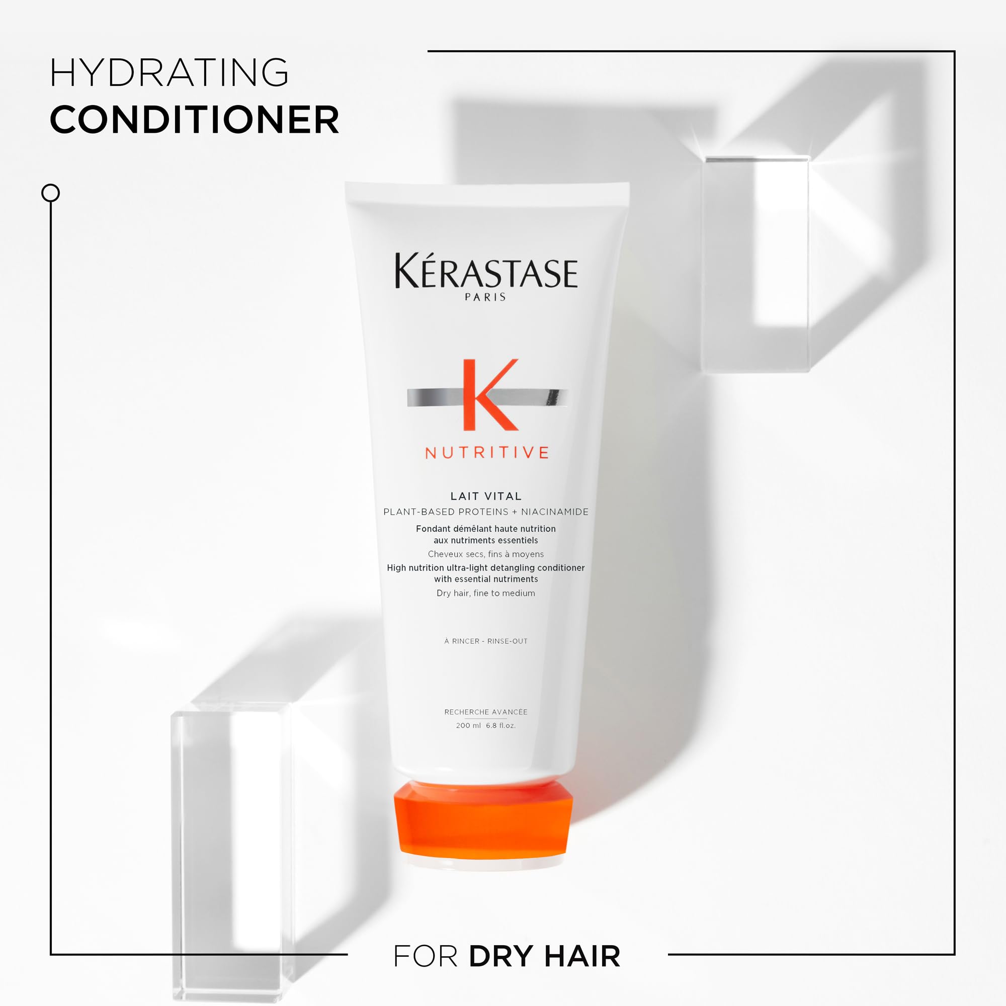 Kerastase Nutritive Lait Vital Hydrating Conditioner | For Fine to Medium Dry Hair | Travel Size 2.5 Fl Oz