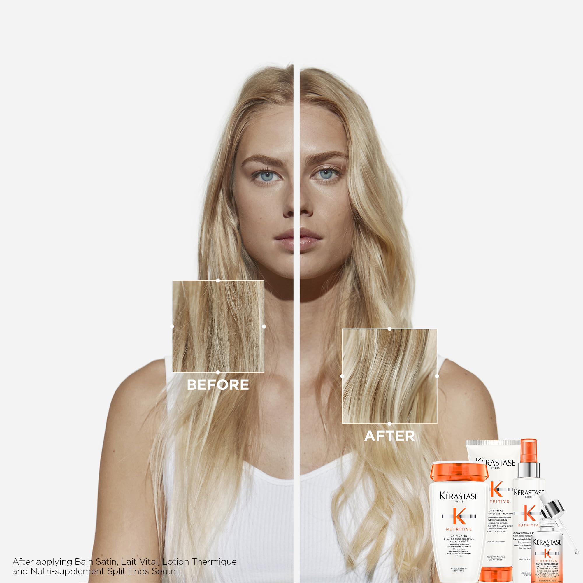 Kerastase Nutritive Lait Vital Hydrating Conditioner | For Fine to Medium Dry Hair | Travel Size 2.5 Fl Oz