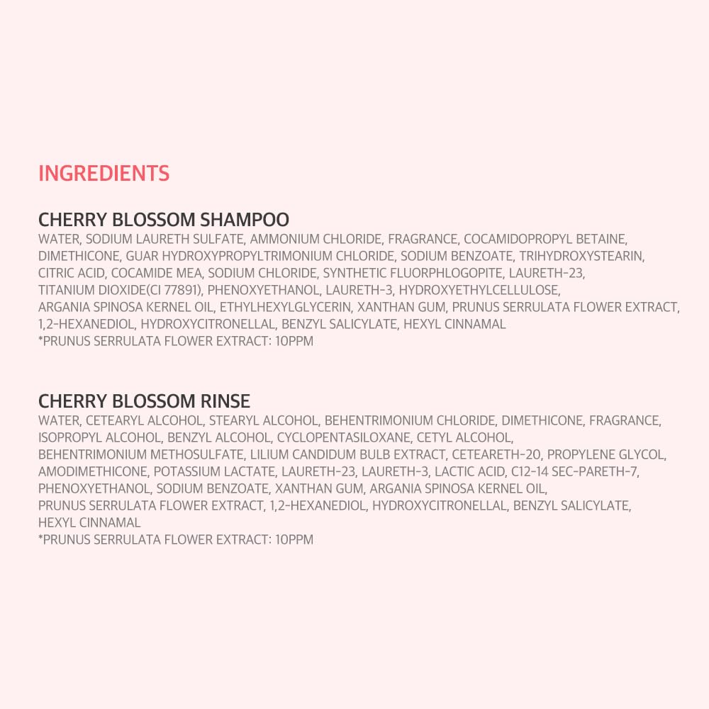Kerasys CHERRY BLOSSOM Perfumed Shampoo 1L | Gentle Cleansing & Lasting Fragrance