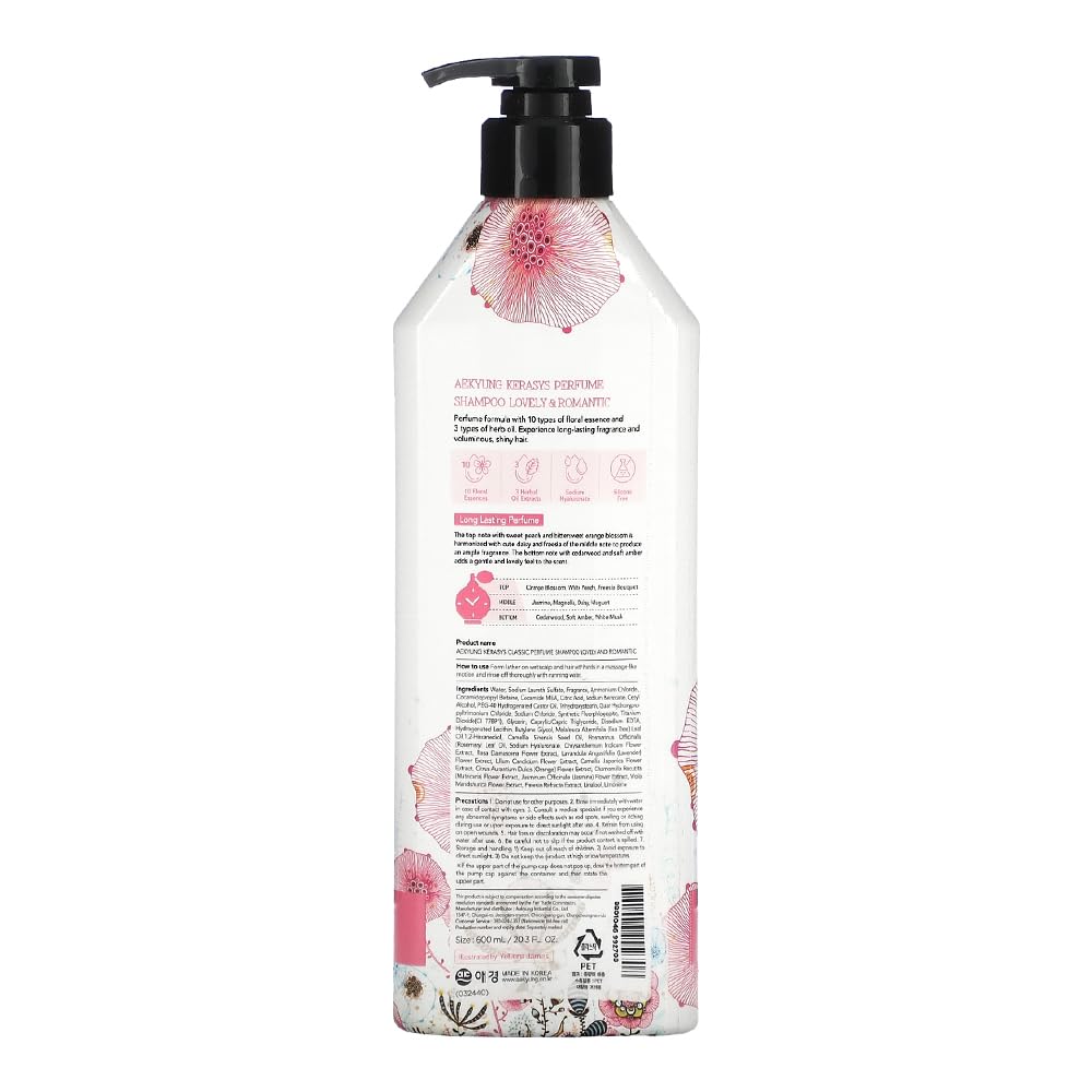 Kerasys Lovely and Romantic Perfumed Shampoo 600ml x2 – Hair Care Set
