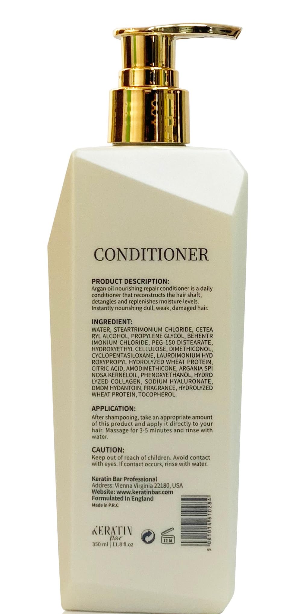 KERATIN BAR Organic Shampoo for Hair – Smoothing, Nourishing & Color-Safe; Argan Oil Conditioner