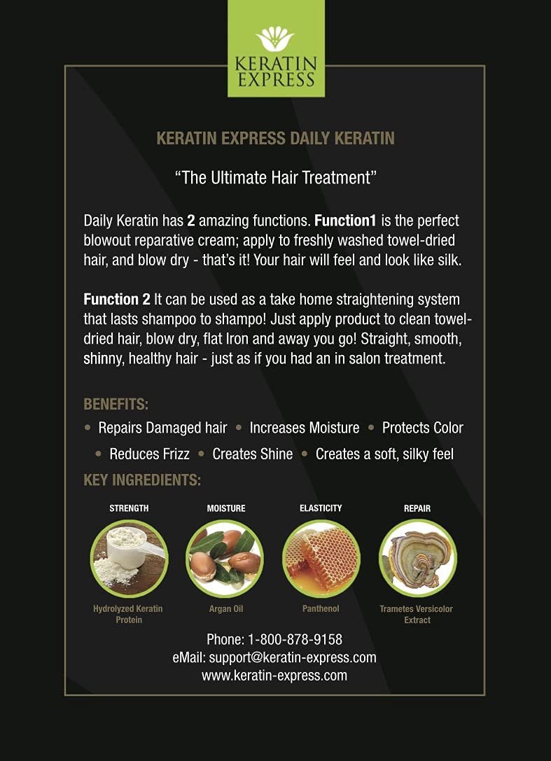 Keratin Express Daily Keratin 7 fl oz – Fast Blowout, Frizz Control & Heat Protection