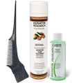 KERATIN RESEARCH Brazilian Keratin Hair Blowout Express Treatment — 300ml Bottle + 120ml Shampoo & Brush