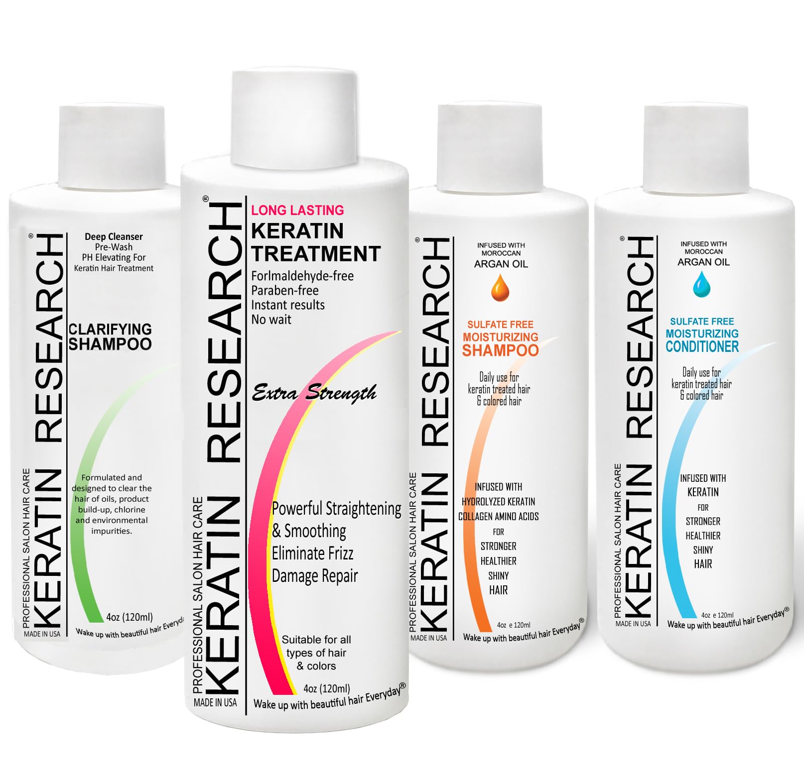 KERATIN RESEARCH Brazilian Keratin Treatment STRONG FORMULA — Paraben-Free, Formaldehyde-Free, Long-Lasting 4-6 Months