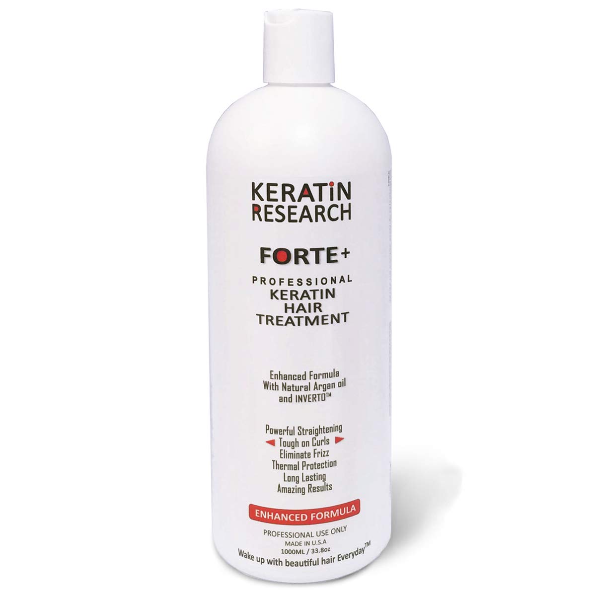 Keratin Forte by Keratin Research – Extra-Strength Brazilian Keratin Treatment 1000ml with Moroccan Argan Oil for Curly Hair
