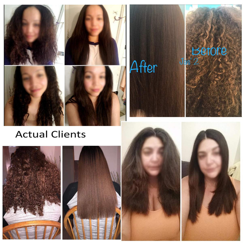 KERATIN RESEARCH Brazilian Keratin Hair Blowout Express Treatment — 300ml Bottle + 120ml Shampoo & Brush