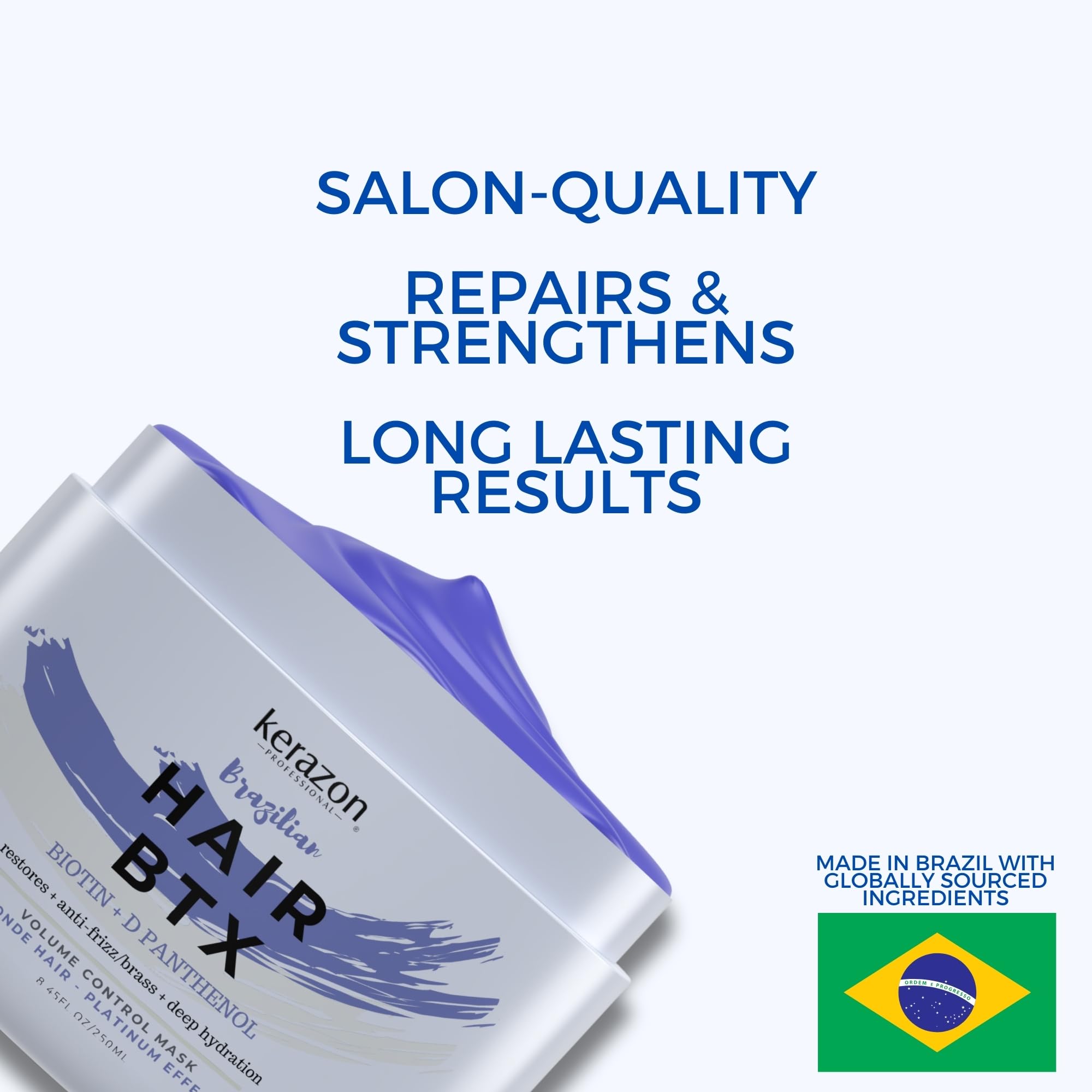 Kerazon Professional Blonde BTX Mask – Platinum/Silver Hair Smoothing, Hydration & Anti-Brass