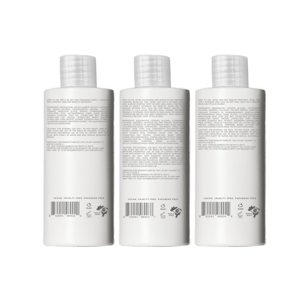 KERAZON Buriti Liss Kit – Brazilian Keratin Treatment for All Hair Types | 2oz/60ml