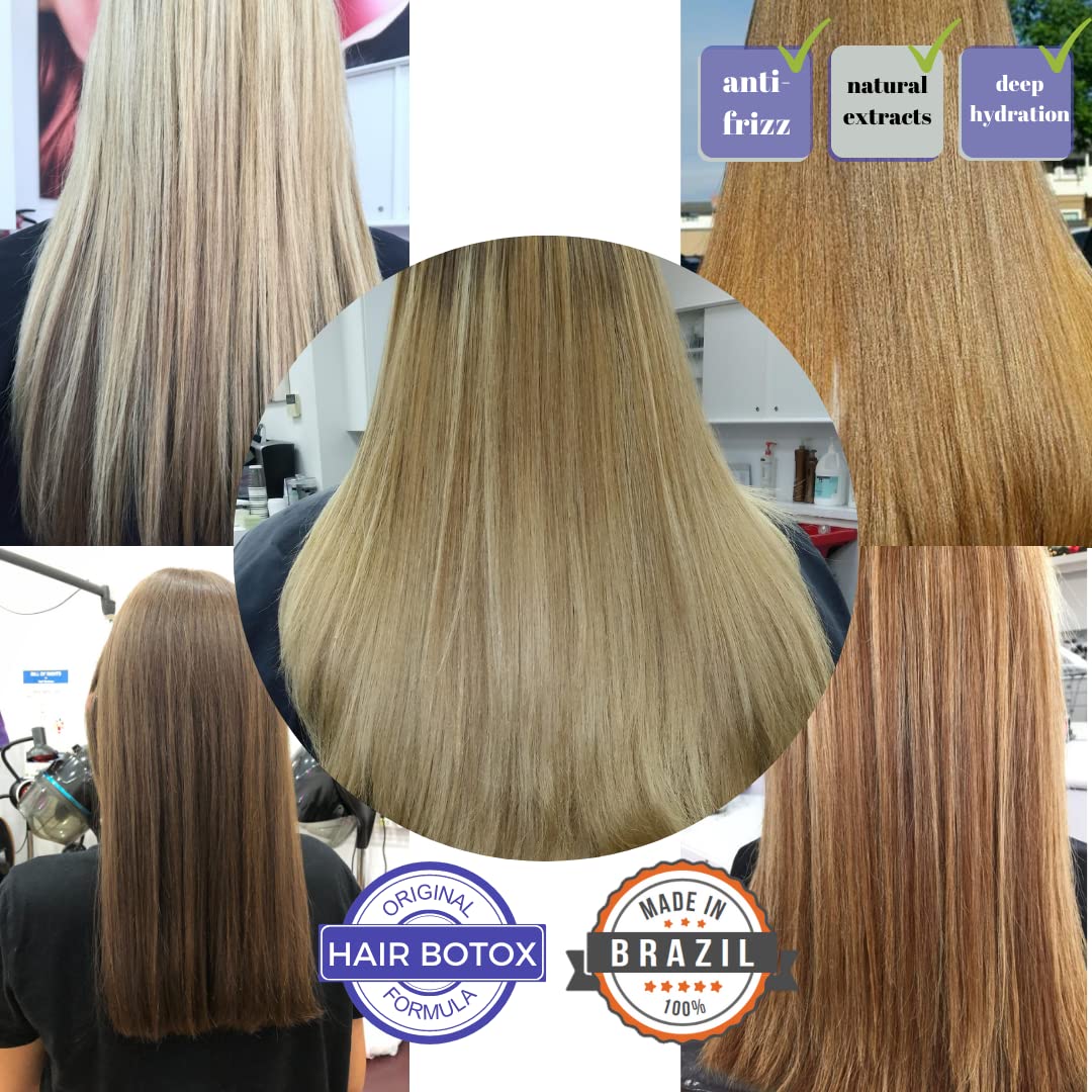 KERAZON Blonde Brazilian Hair BTX Treatment Purple Mask – Platinum Silver Shine, Anti-Brass (Salon Size)