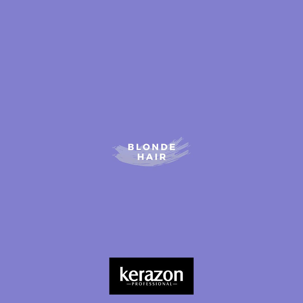 KERAZON Blonde Brazilian Hair BTX Treatment Purple Mask – Platinum Silver Shine, Anti-Brass (Salon Size)