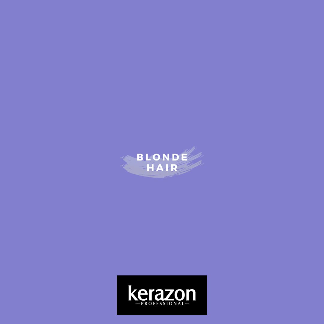 KERAZON Blonde Brazilian Hair BTX Treatment Purple Mask – Platinum Silver Shine, Anti-Brass (Salon Size)