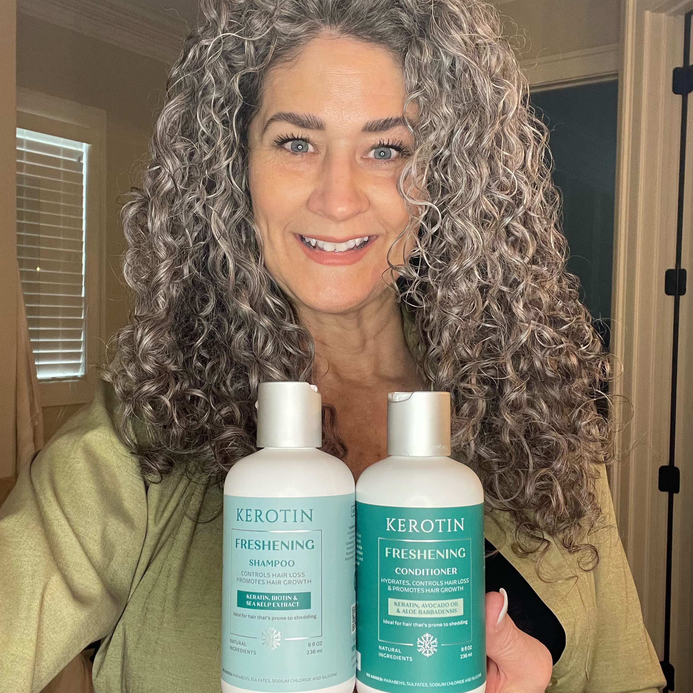 Kerotin Hair Growth Shampoo & Conditioner Set | Rosemary, Biotin & Keratin | Made in USA