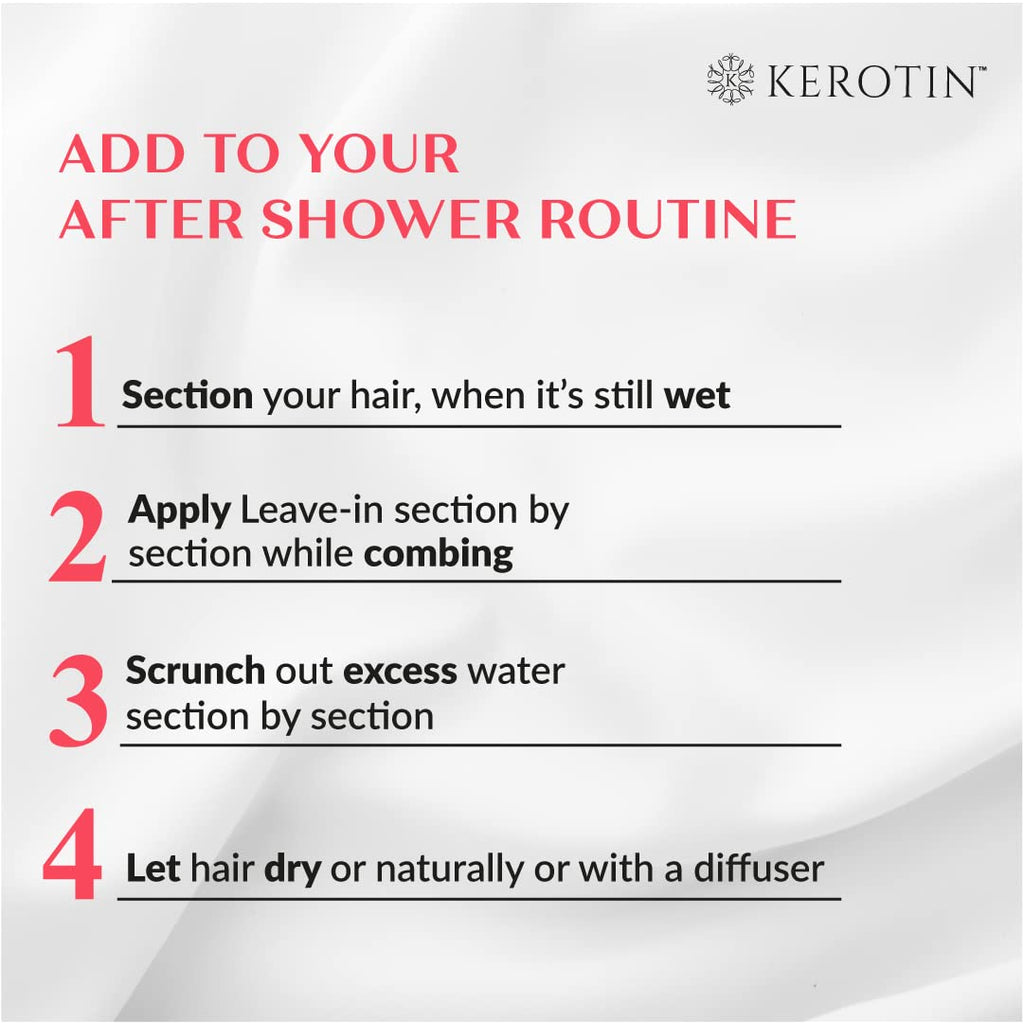 Kerotin Leave-in Conditioner for Curl & Wavy Hair | Detangler, Moisturizing & Anti-Frizz with Argan Oil
