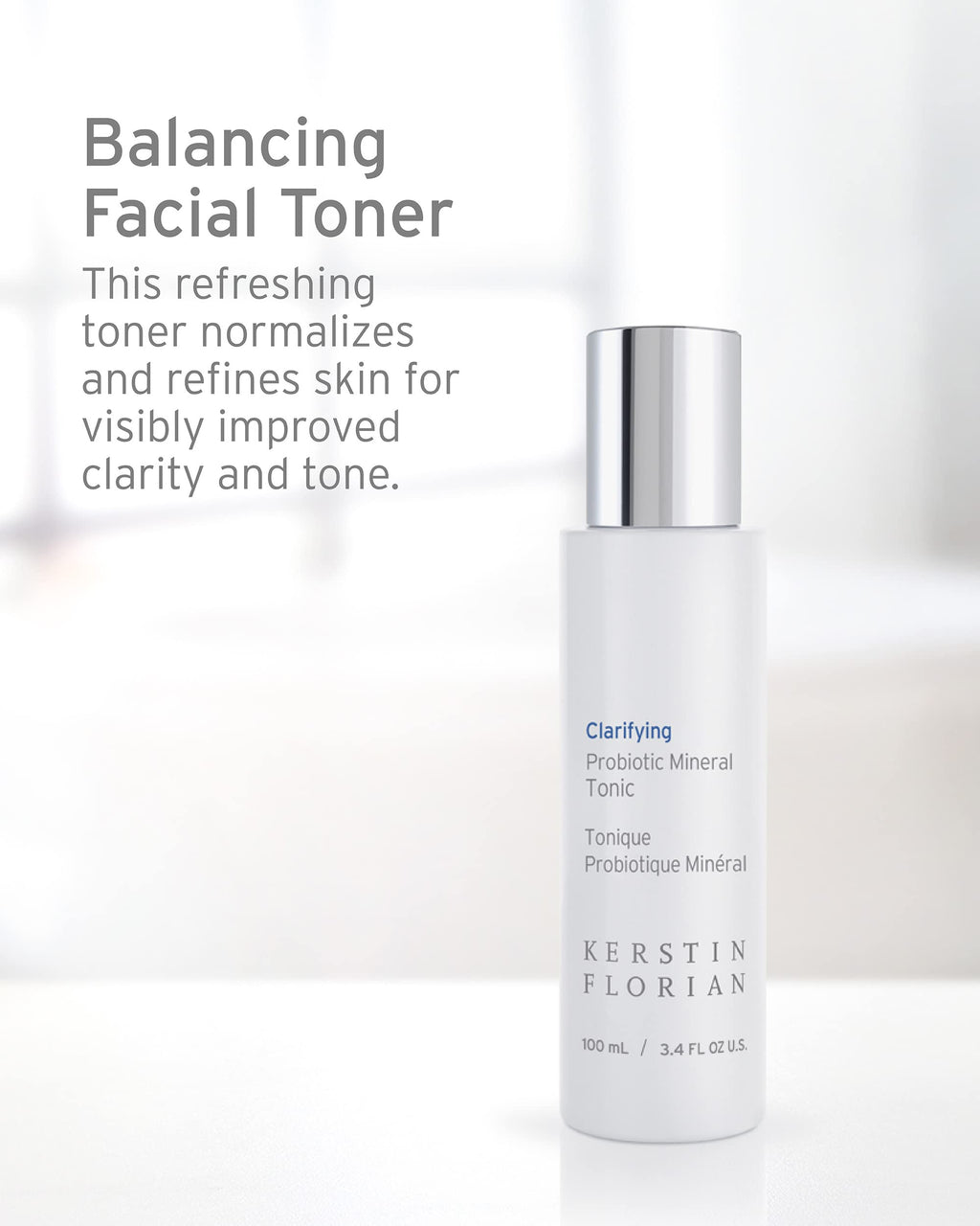 Kerstin Florian Clarifying Probiotic Mineral Tonic – Detoxifying Toner for Oily Skin & Clear Pores
