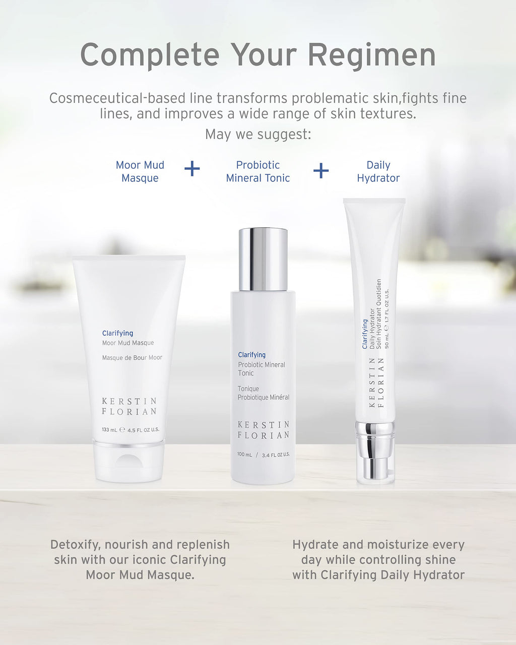 Kerstin Florian Clarifying Probiotic Mineral Tonic – Detoxifying Toner for Oily Skin & Clear Pores