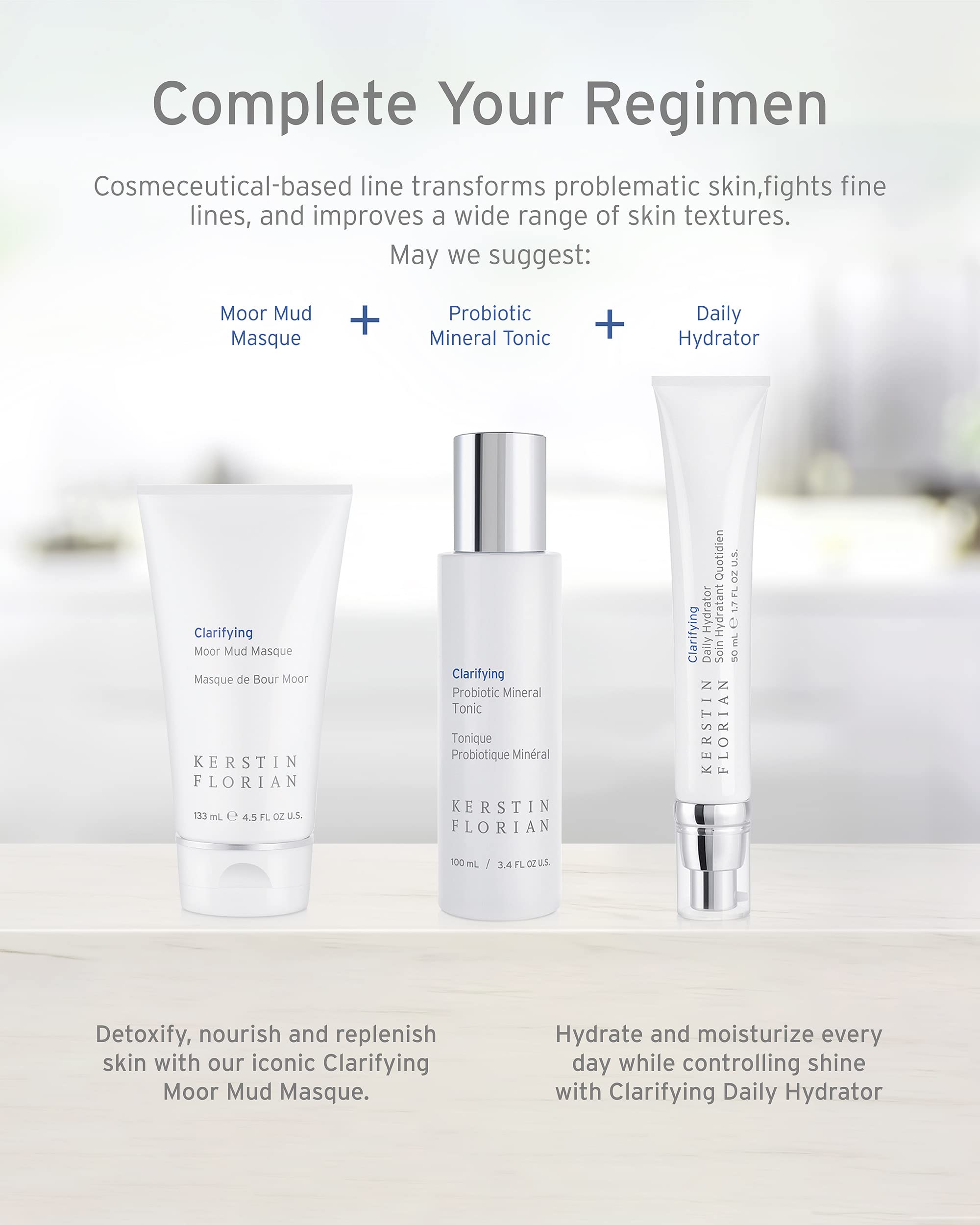 Kerstin Florian Clarifying Probiotic Mineral Tonic – Detoxifying Toner for Oily Skin & Clear Pores
